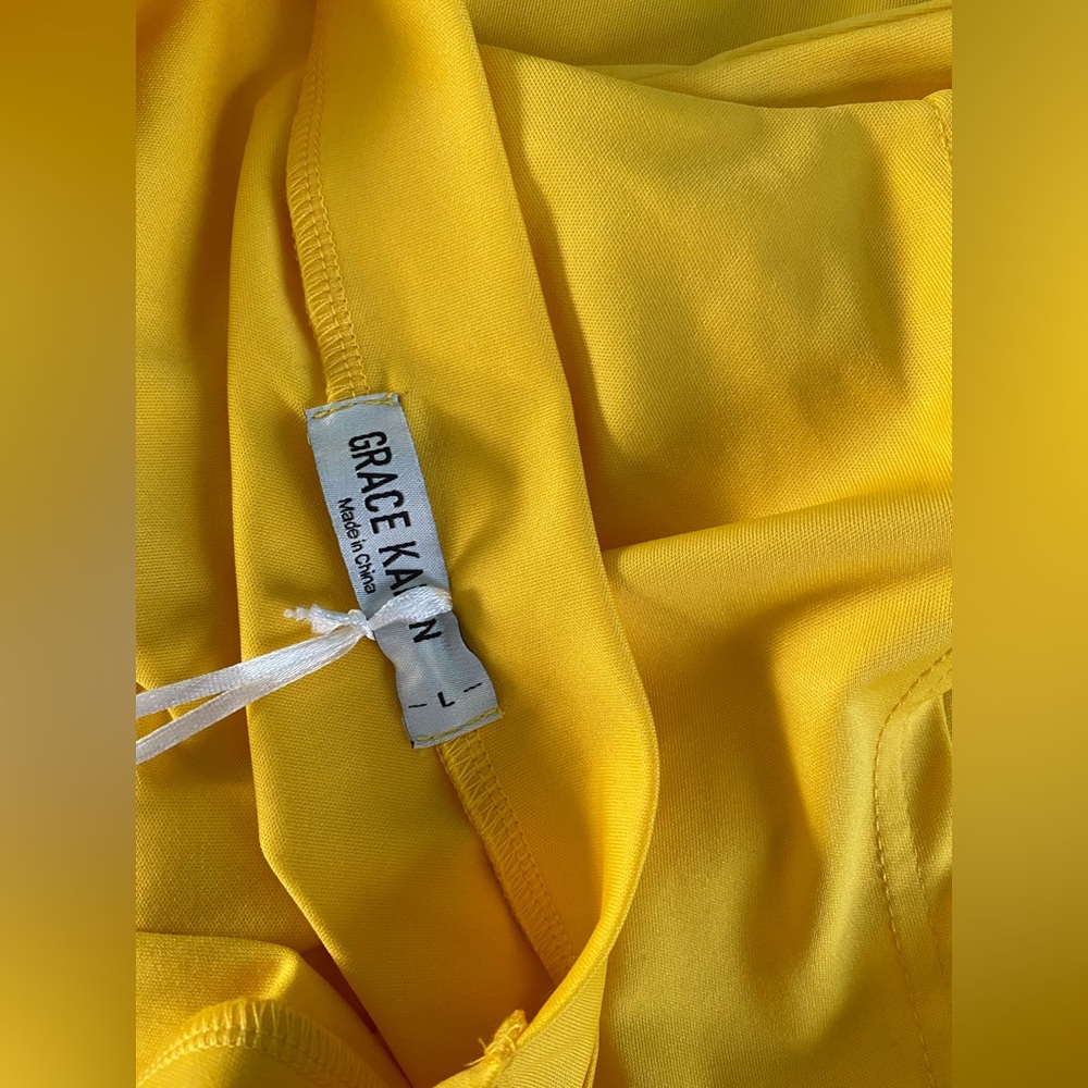 GRACE KARIN  dress for women size L color yellow condition new - Picture 5 of 6